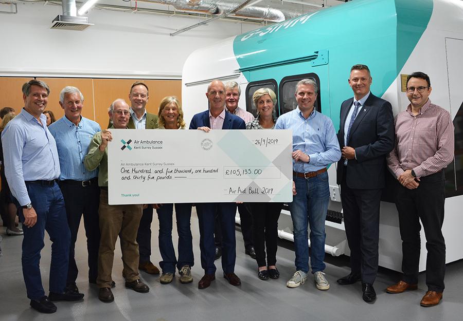 Air Aid Ball - Cheque Presentation