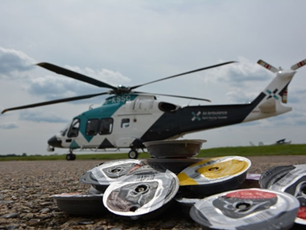 AAKSS Helicopter with Recycled Coffee Pods